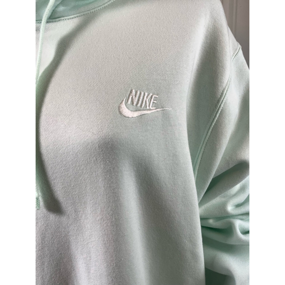 Nike Womens Hoodie Sz Lg Green Embroidered Logo Kangaroo Pocket Outdoor Gorpcore - Picture 4 of 13